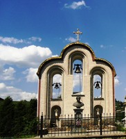 Slavske. The bell tower of the church Assumption of the Blessed the Virgin  Mary (1901).